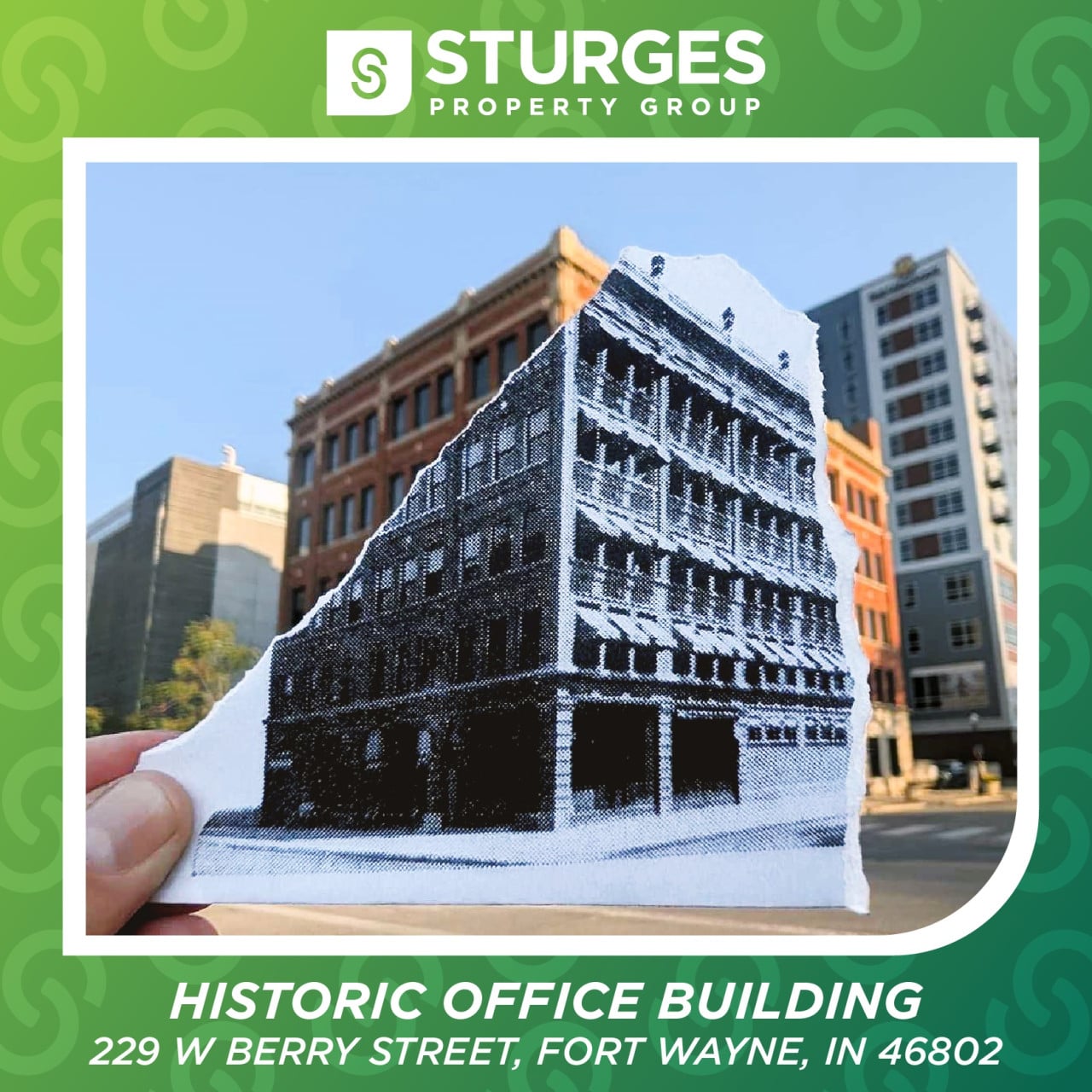 Sturges Property Group - 229 W Berry Gauntt Building Fun Fact Friday Graphic