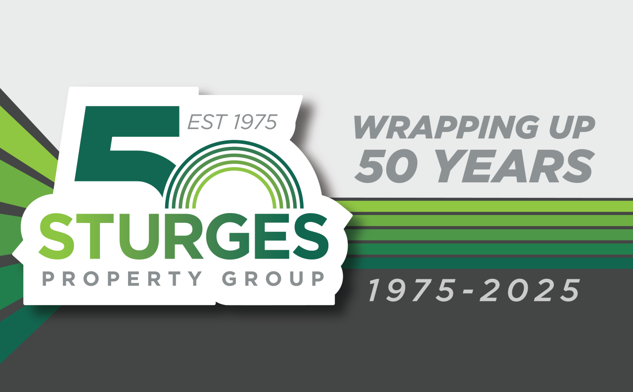 Sturges Property Group - Wrapping Up 50 Years In Business Graphic