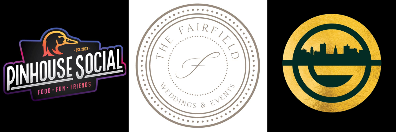 The Fairfield Logos - Pinhouse Social, Urban Golf, The Fairfield Wedding & Events