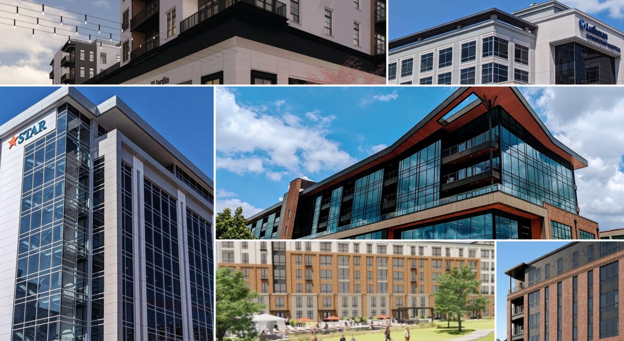 Downtown Fort Wayne Developments Collage July 2023 - Courtesy of Sturges Property Group