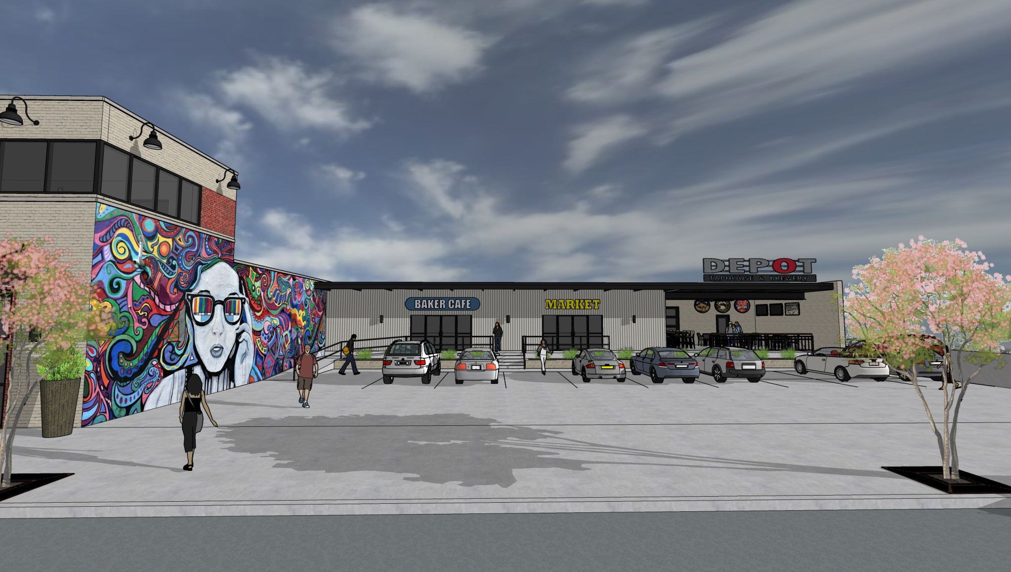 Sturges Property Group - Baker Street Centre downtown Fort Wayne retail/restaurant space for lease