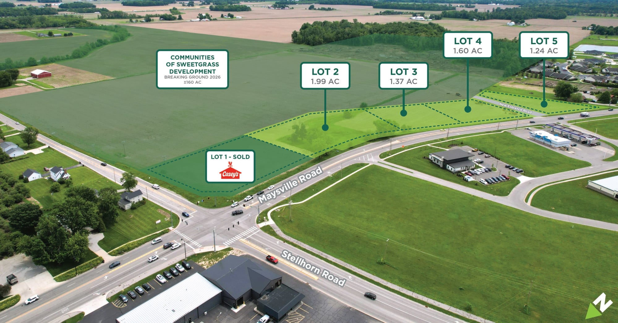 Sturges-Stellhorn Commons-Land Sites For Sale-SEC Maysville & Stellhorn-Fort Wayne, IN 46815