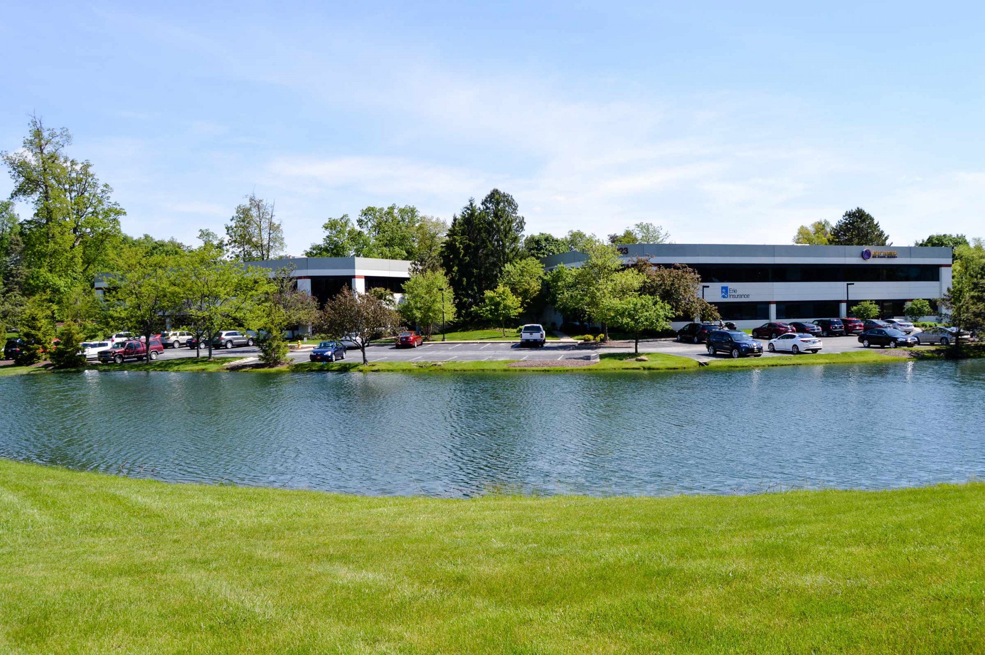 Photo of the lake in front of Midwestern Office Park at 7221 Engle Road